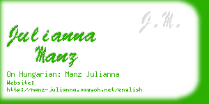julianna manz business card